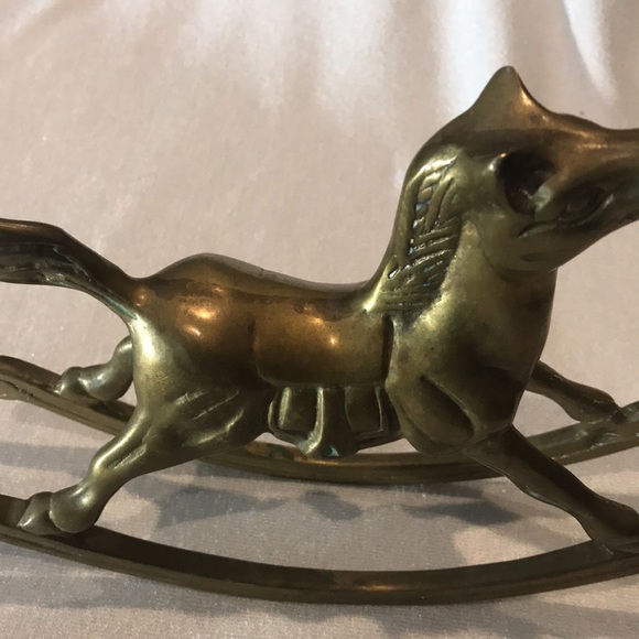 Vintage Brass Rocking Horse - Picture 10 of 11